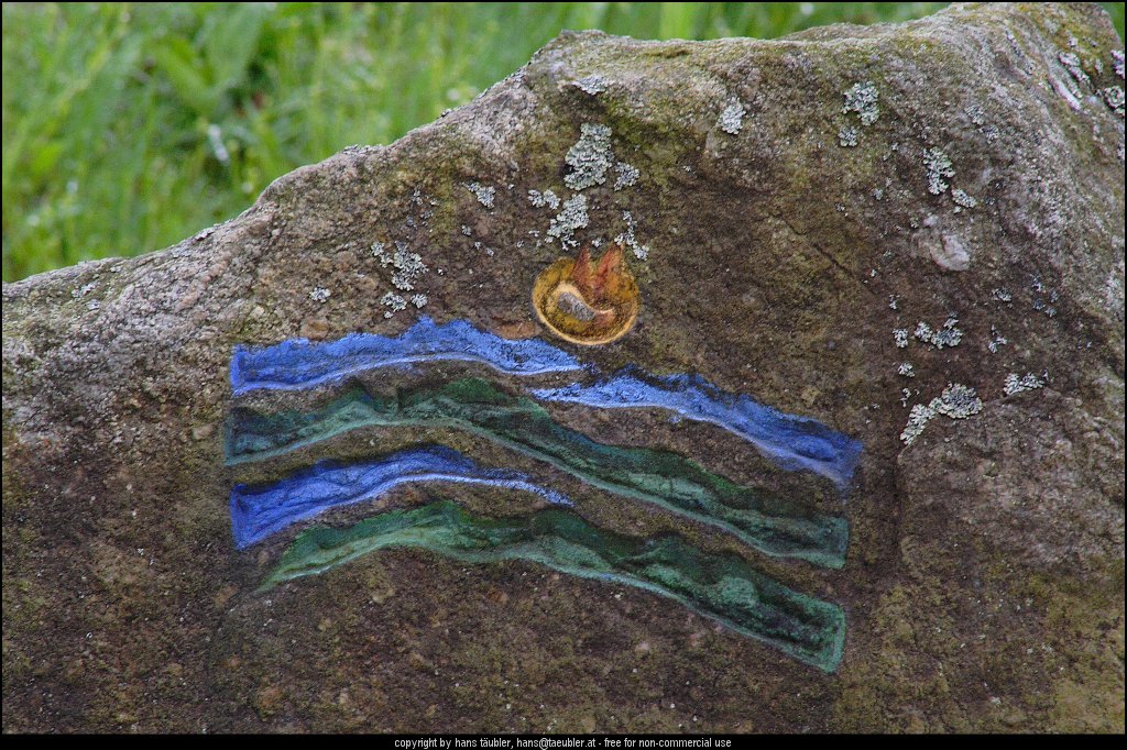20080521_IMG_0238.JPG - Motiv/Logo am Gedenkstein Landschaft des Jahres B�hmerwald am bayrisch-tschechischen Grenz�bergang in Haidm�hle